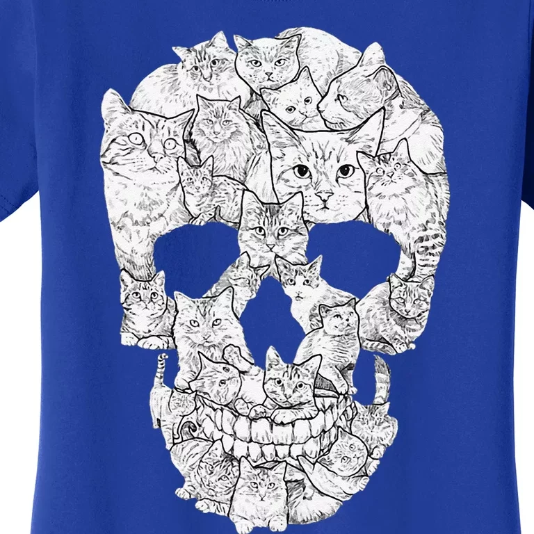 Cat Skull Kitty Skeleton Halloween Costume Idea Women's T-Shirt