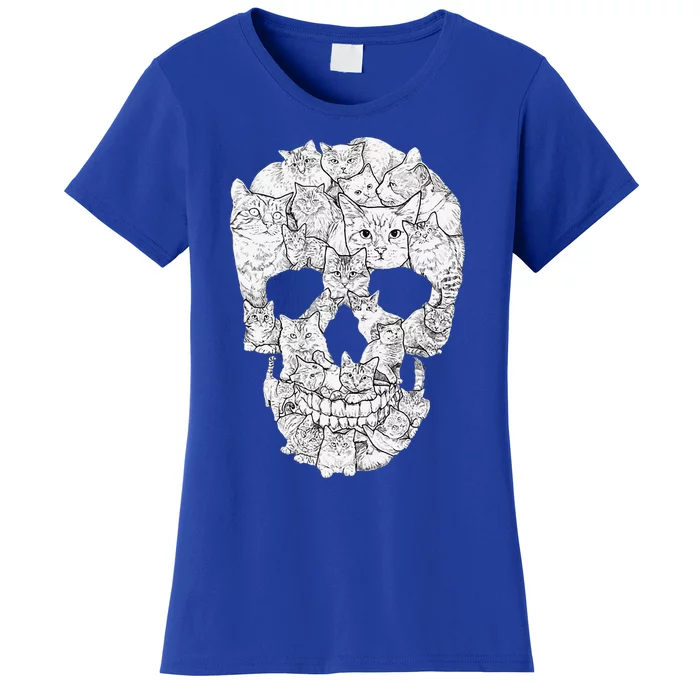 Cat Skull Kitty Skeleton Halloween Costume Idea Women's T-Shirt