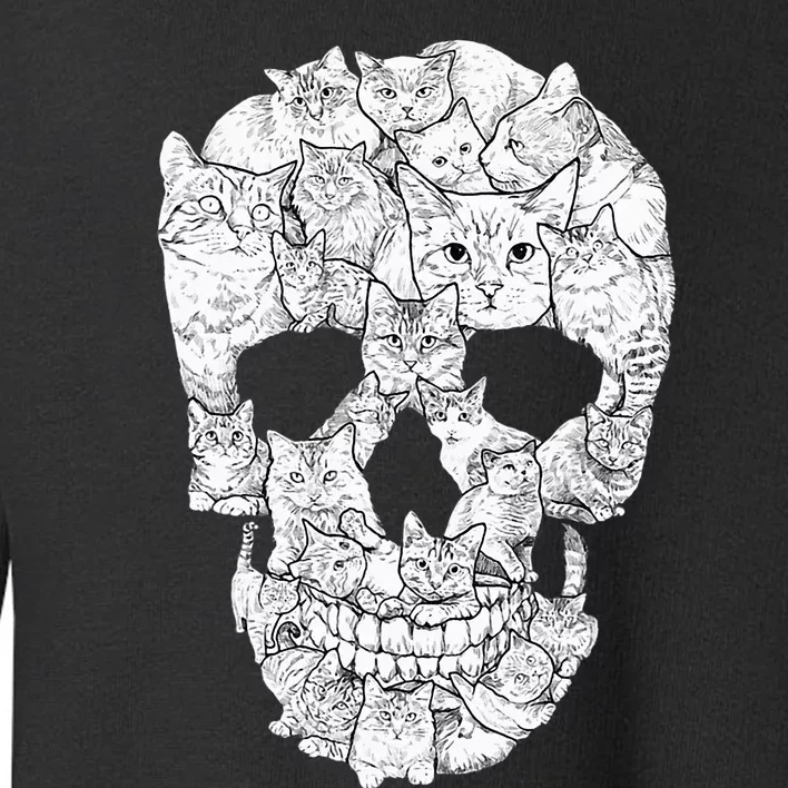 Cat Skull Kitty Skeleton Halloween Costume Idea Toddler Sweatshirt