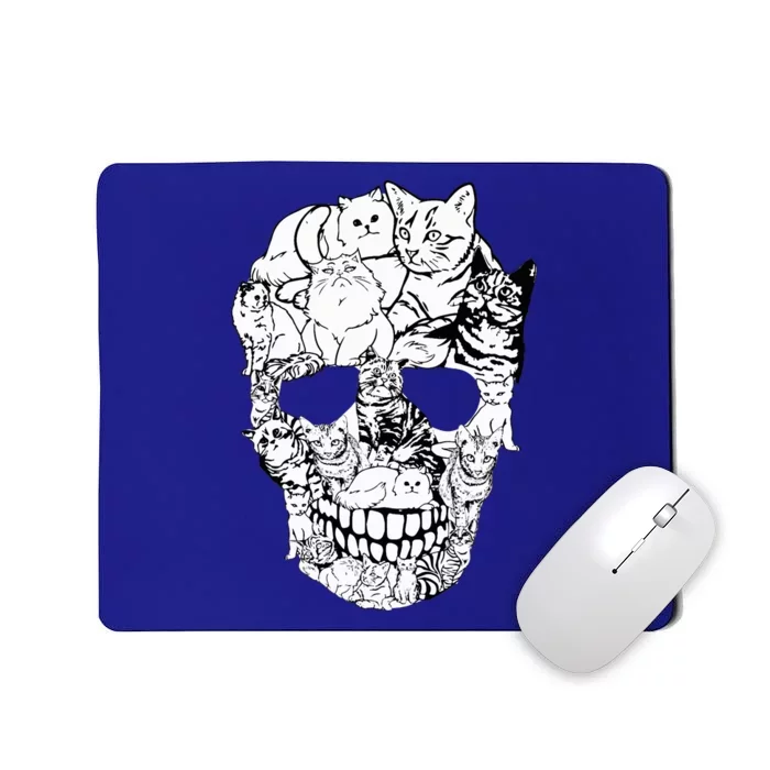 Cat Skull Kitty Skeleton Halloween Mousepad