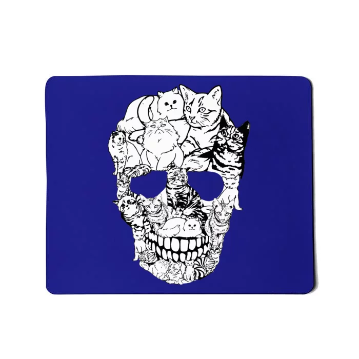 Cat Skull Kitty Skeleton Halloween Mousepad