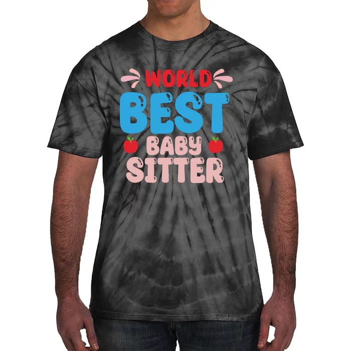 Childcare Sitter Kindergarten Gift Tie-Dye T-Shirt