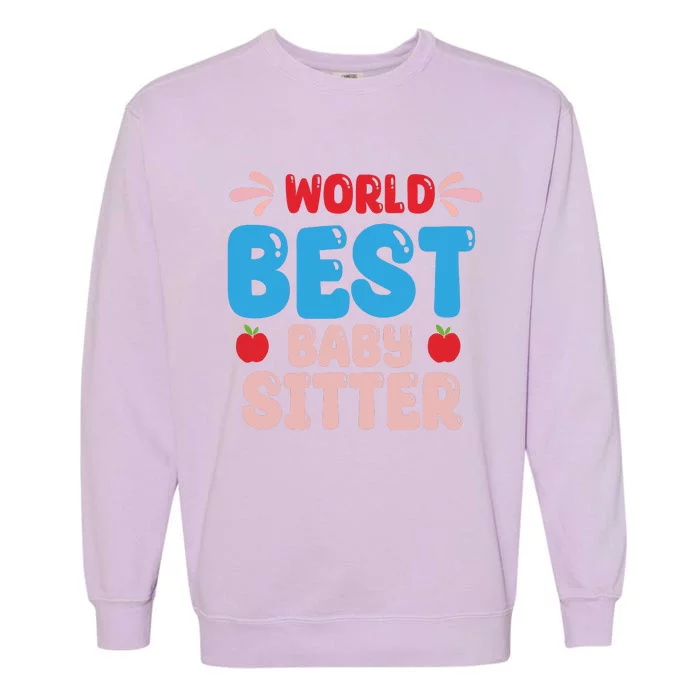 Childcare Sitter Kindergarten Gift Garment-Dyed Sweatshirt