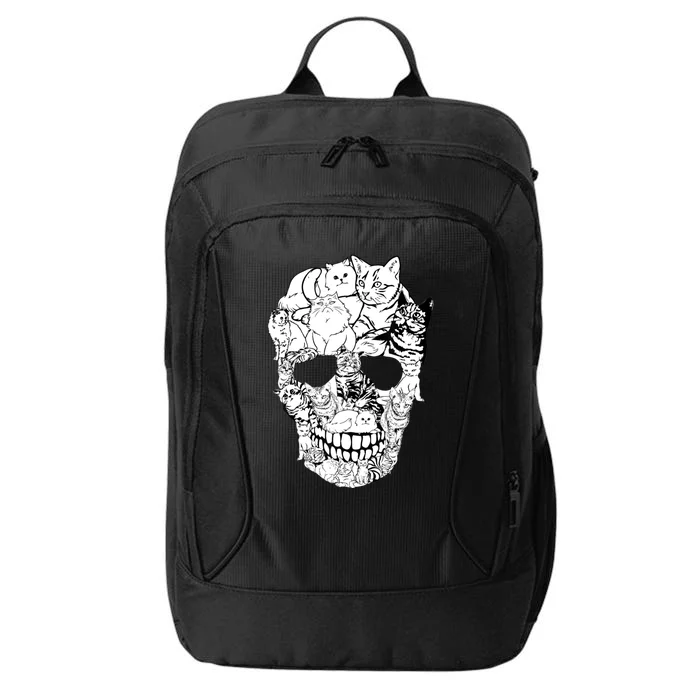 Cat Skull Kitty Skeleton Halloween Costume Skull Cat City Backpack