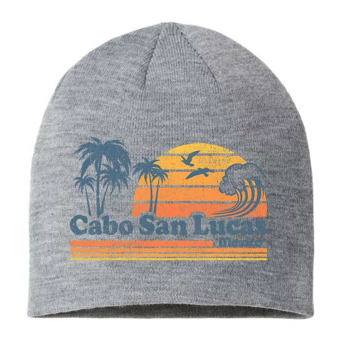 Cabo San Lucas Mexico Beach Summer Vacation Vintage Retro 8 1/2in Sustainable Knit Beanie