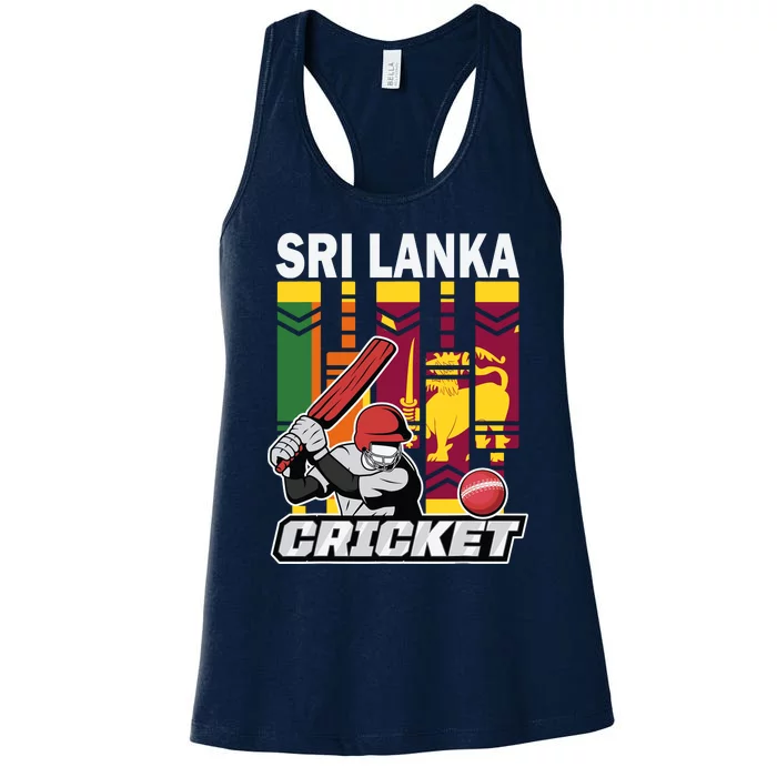 Cricket Sri Lanka Sri Lankan Cricket Fans And Player Women's Racerback Tank