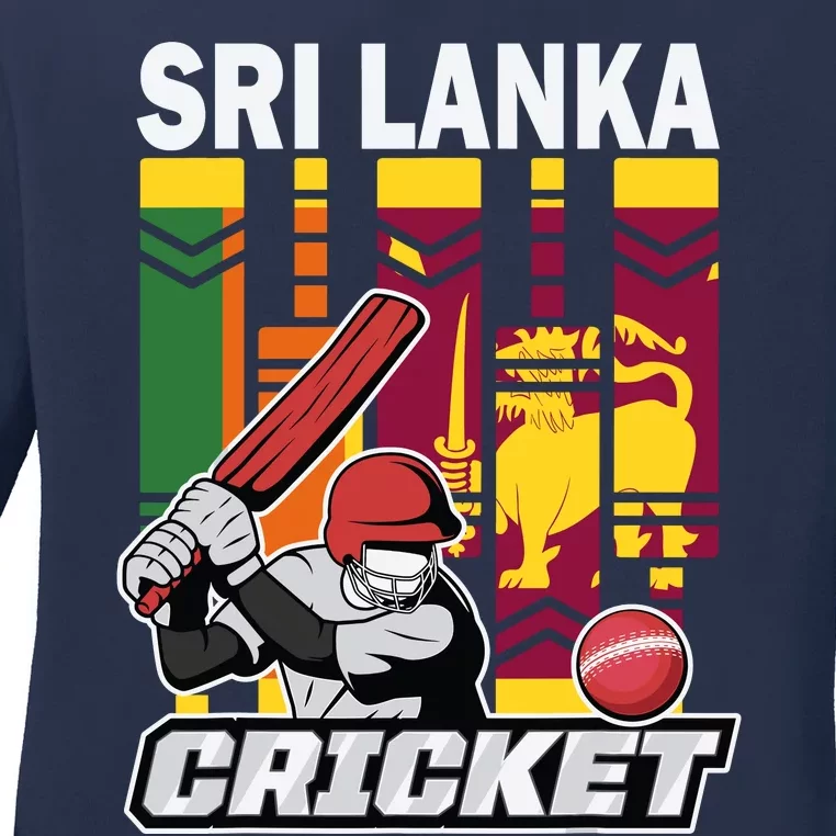 Cricket Sri Lanka Sri Lankan Cricket Fans And Player Ladies Long Sleeve Shirt