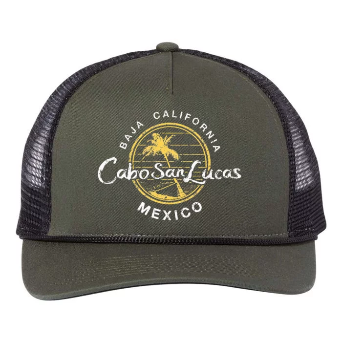 Cabo San Lucas Retro Vintage Retro Rope Trucker Hat Cap