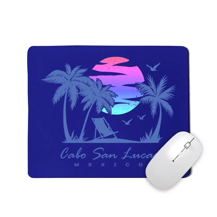 Cabo San Lucas Mexico Beach Vacation Retro Vintage Sunset Gift Mousepad