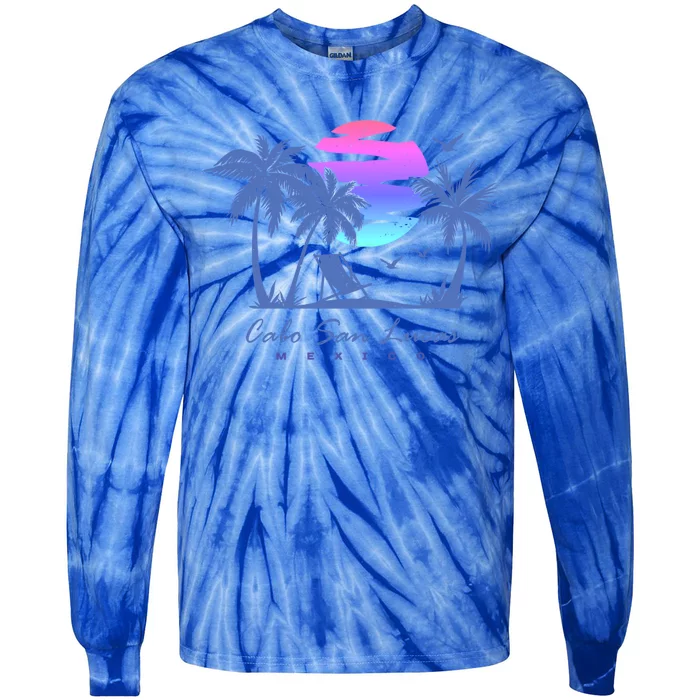 Cabo San Lucas Mexico Beach Vacation Retro Vintage Sunset Gift Tie-Dye Long Sleeve Shirt