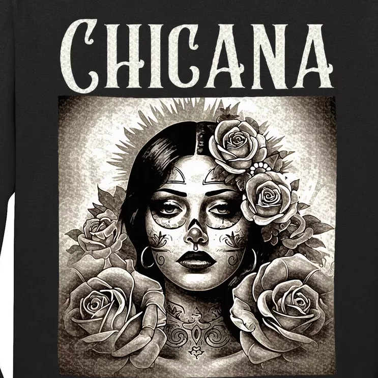 Chicana Style Lowrider Clothes Women Mexican American Latina Tall Long Sleeve T-Shirt