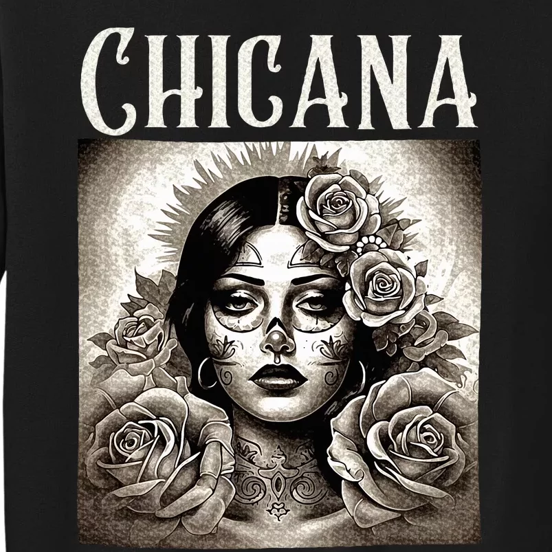 Chicana Style Lowrider Clothes Women Mexican American Latina Tall Sweatshirt