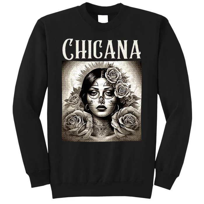 Chicana Style Lowrider Clothes Women Mexican American Latina Tall Sweatshirt