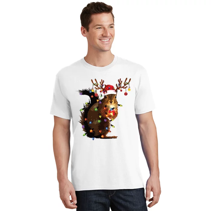 Christmas Squirrel Lights T-Shirt