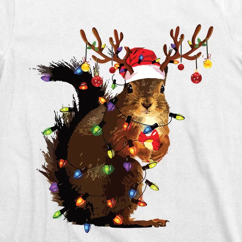 Christmas Squirrel Lights T-Shirt