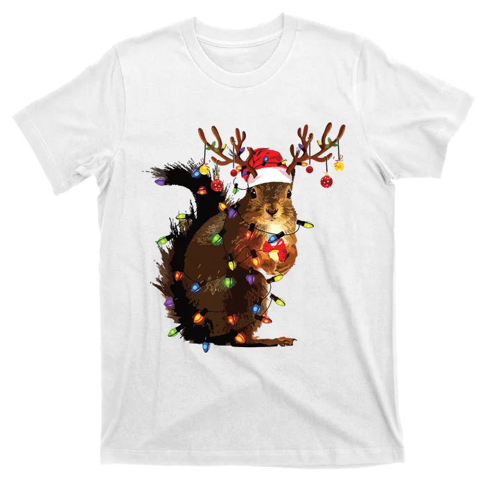 Christmas Squirrel Lights T-Shirt