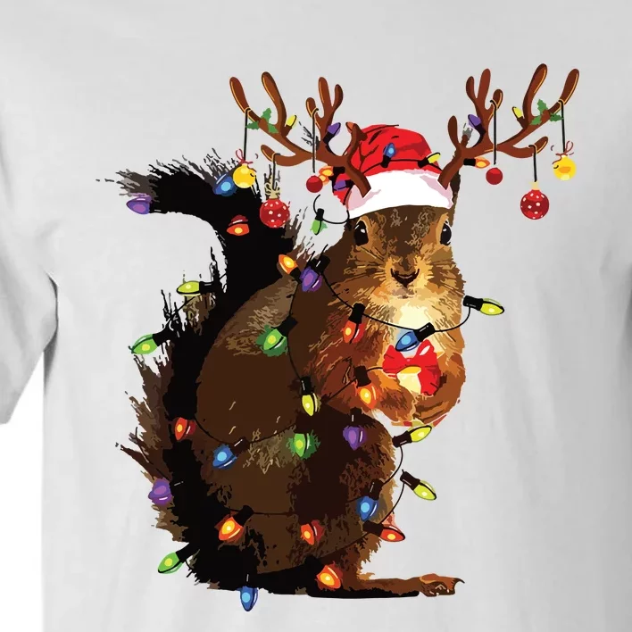 Christmas Squirrel Lights Tall T-Shirt