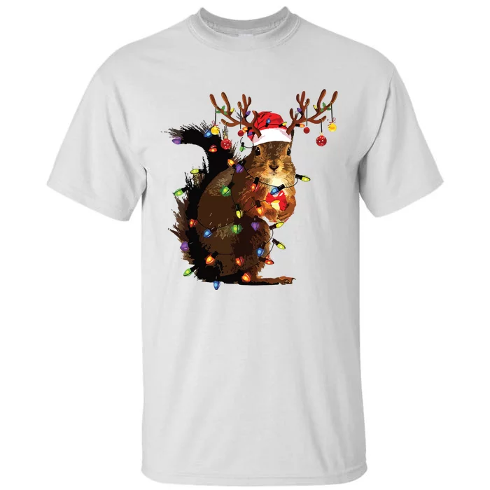 Christmas Squirrel Lights Tall T-Shirt