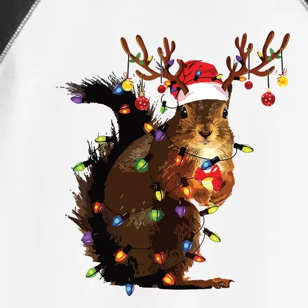 Christmas Squirrel Lights Toddler Fine Jersey T-Shirt