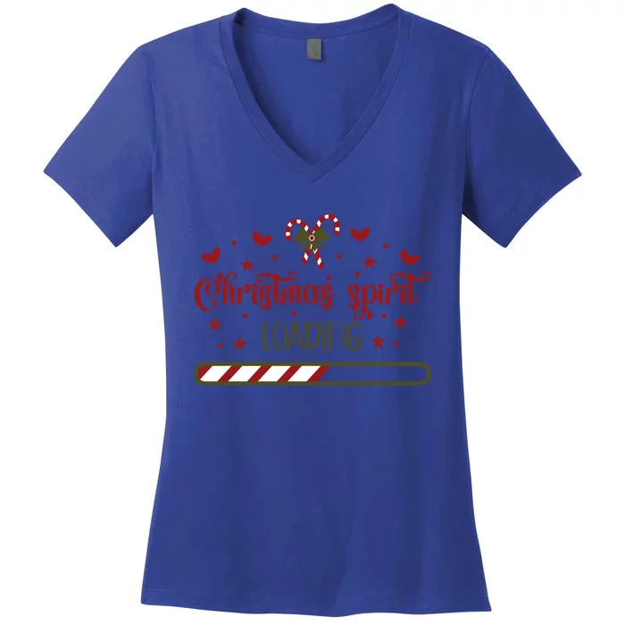 Christmas Spirit Loading Meaningful Gift Cool Gift Women's V-Neck T-Shirt