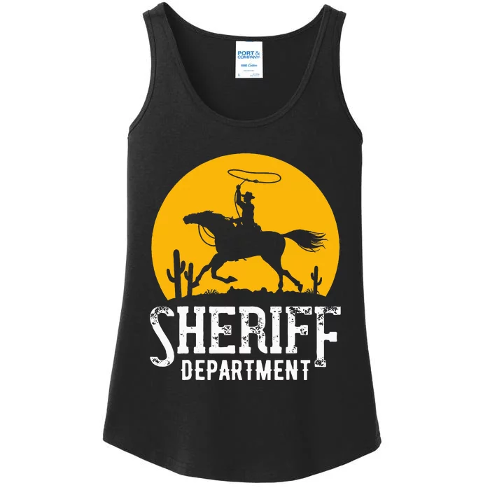 Cowboy Sheriff Lasso Sheriff Star Pistols Ladies Essential Tank