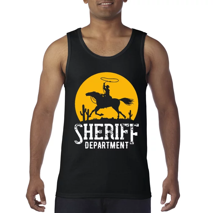 Cowboy Sheriff Lasso Sheriff Star Pistols Tank Top