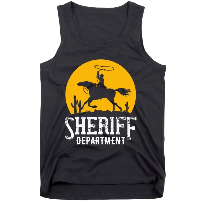 Cowboy Sheriff Lasso Sheriff Star Pistols Tank Top