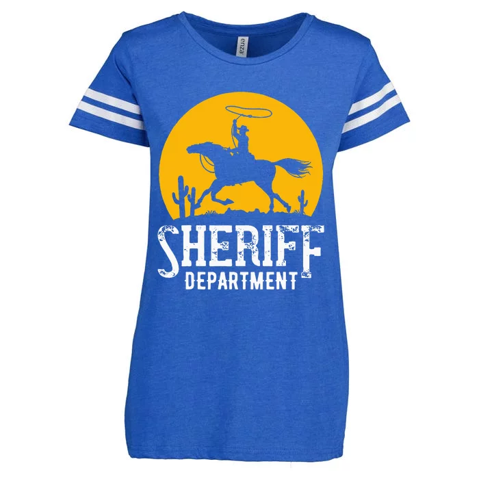 Cowboy Sheriff Lasso Sheriff Star Pistols Enza Ladies Jersey Football T-Shirt