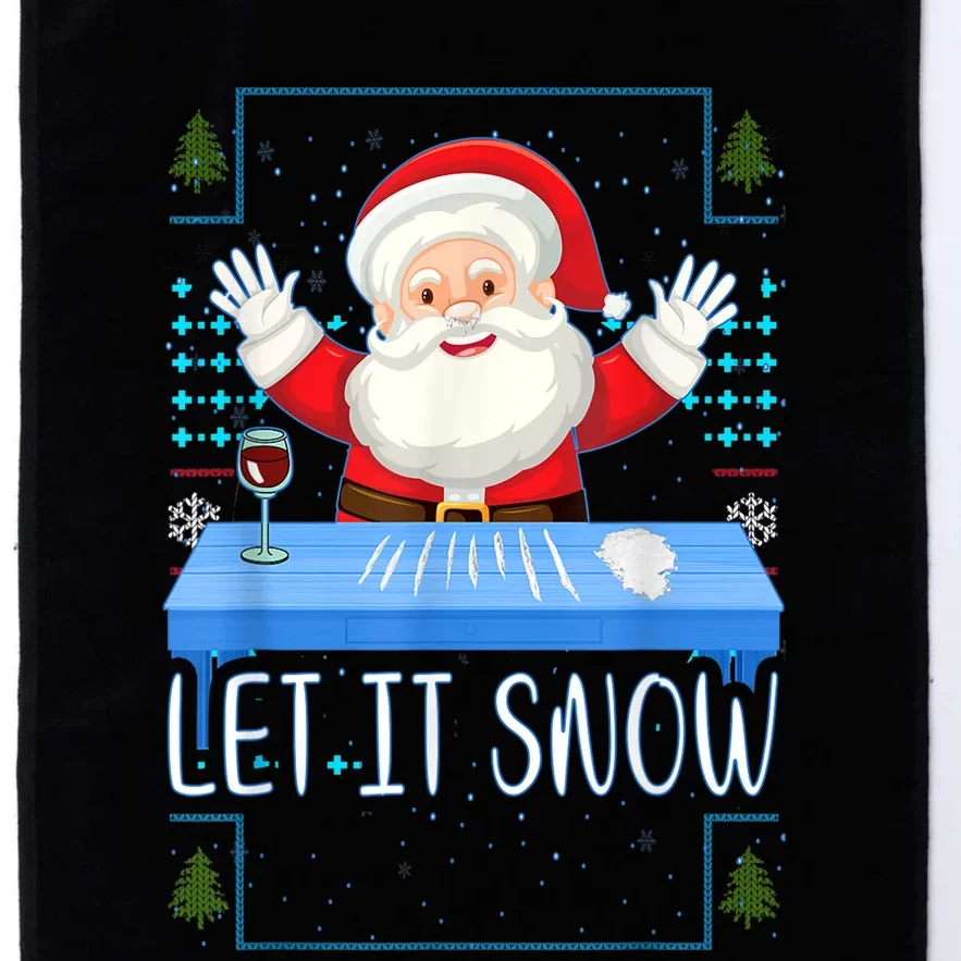 Cocaine Santa Let It Snow Platinum Collection Golf Towel