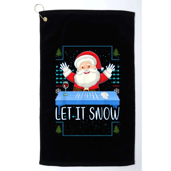 Cocaine Santa Let It Snow Platinum Collection Golf Towel