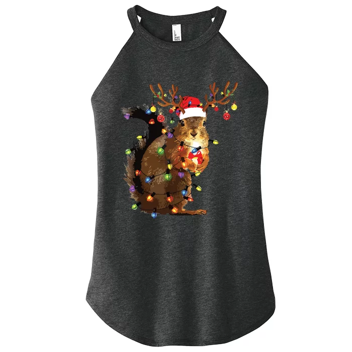 Christmas Squirrel Lights Women’s Perfect Tri Rocker Tank