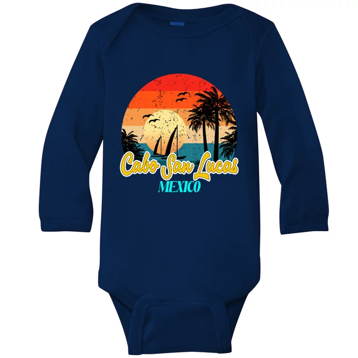 Cabo San Lucas Souvenirs Mexico Vacation Vacay Mode Gift Baby Long Sleeve Bodysuit