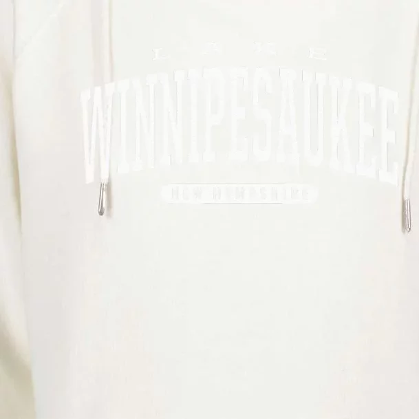 College Style Lake Winnipesaukee New Hampshire Souvenir Gift Womens Funnel Neck Pullover Hood