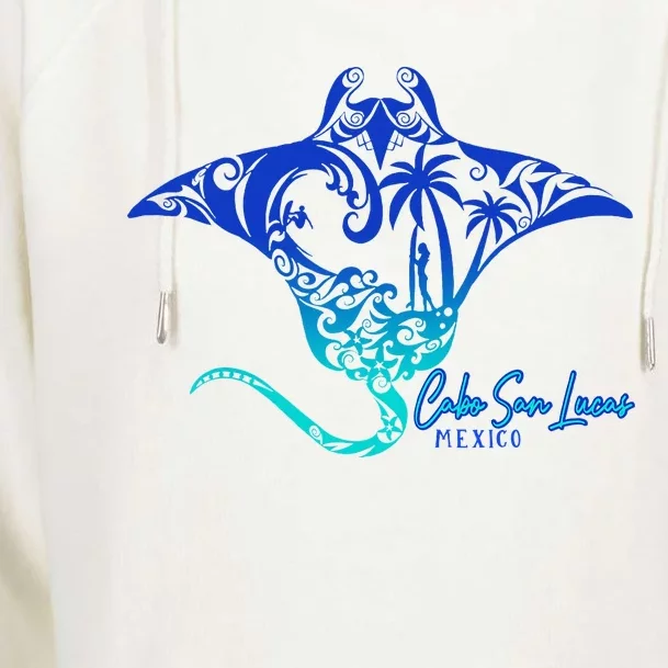 Cabo San Lucas Sea Stingray Mexico Matching Family Womens Funnel Neck Pullover Hood