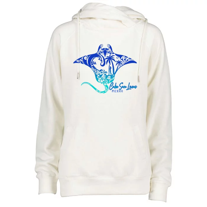 Cabo San Lucas Sea Stingray Mexico Matching Family Womens Funnel Neck Pullover Hood