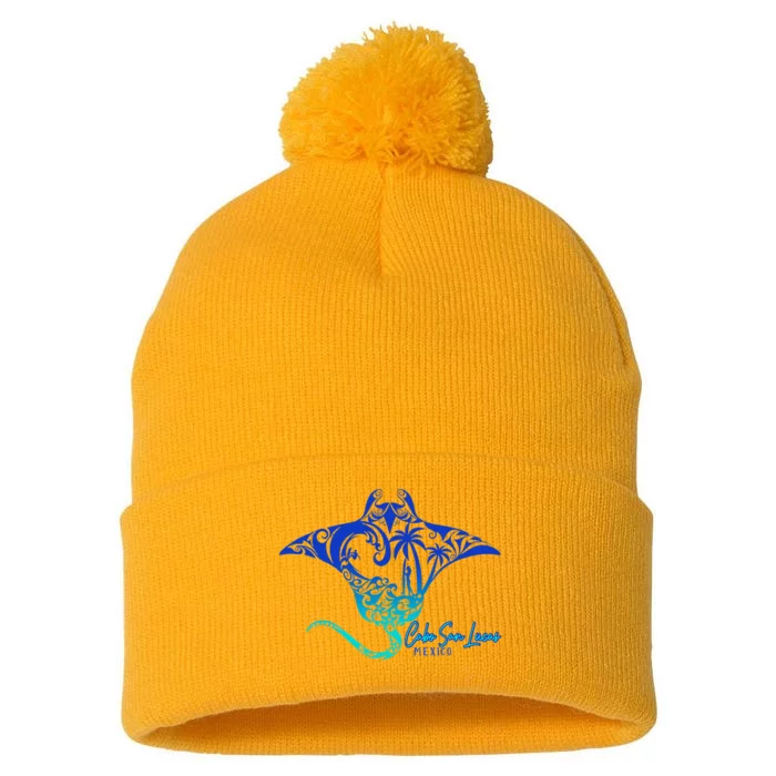 Cabo San Lucas Sea Stingray Mexico Matching Family Pom Pom 12in Knit Beanie