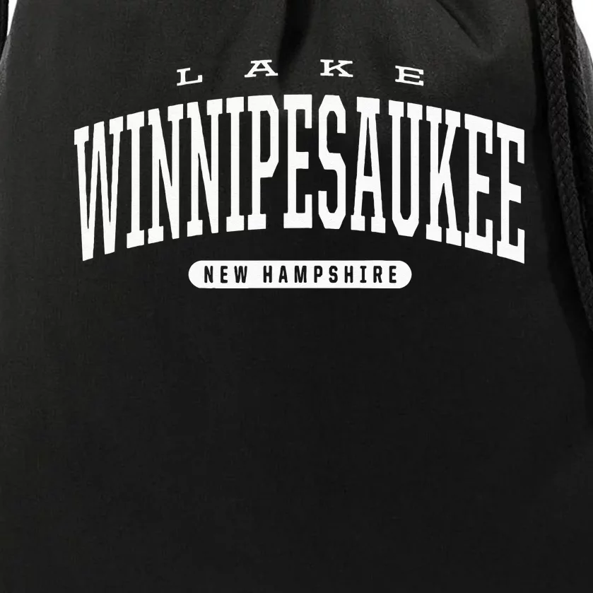 College Style Lake Winnipesaukee New Hampshire Souvenir Gift Drawstring Bag