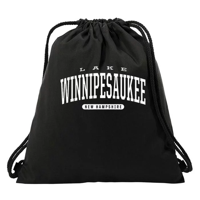 College Style Lake Winnipesaukee New Hampshire Souvenir Gift Drawstring Bag