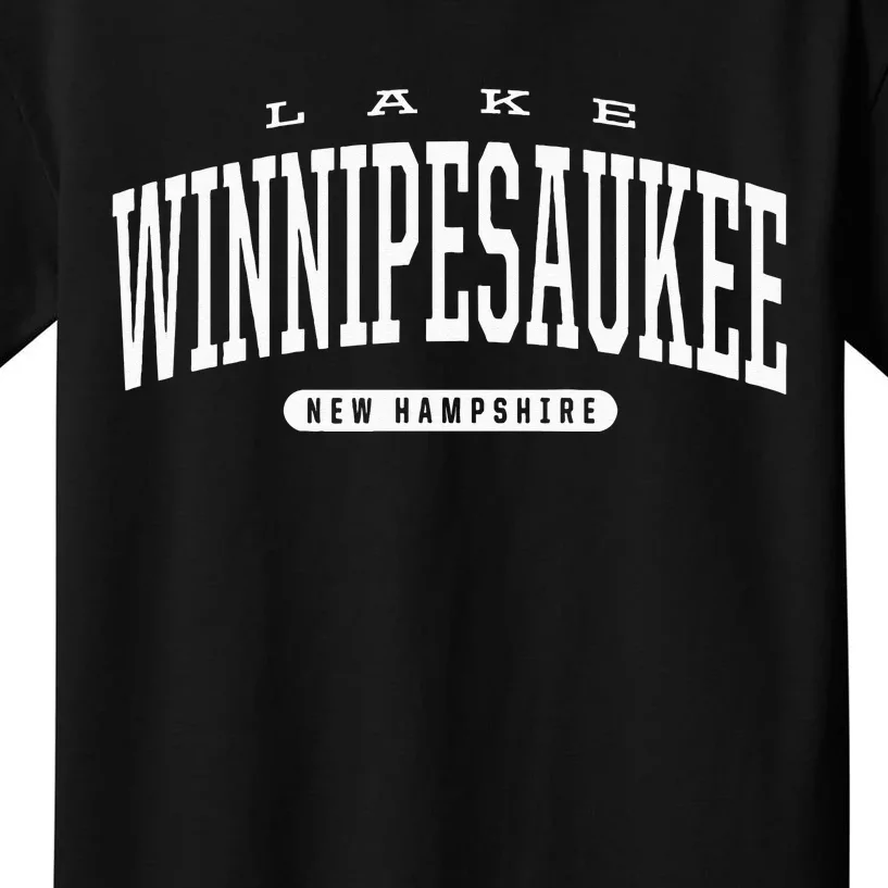 College Style Lake Winnipesaukee New Hampshire Souvenir Gift Kids T-Shirt