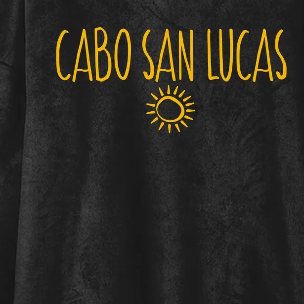 Cabo San Lucas Mexico Sun Drawing Amber Hooded Wearable Blanket