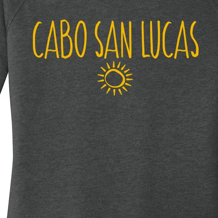 Cabo San Lucas Mexico Sun Drawing Amber Women's Perfect Tri Tunic Long Sleeve Shirt