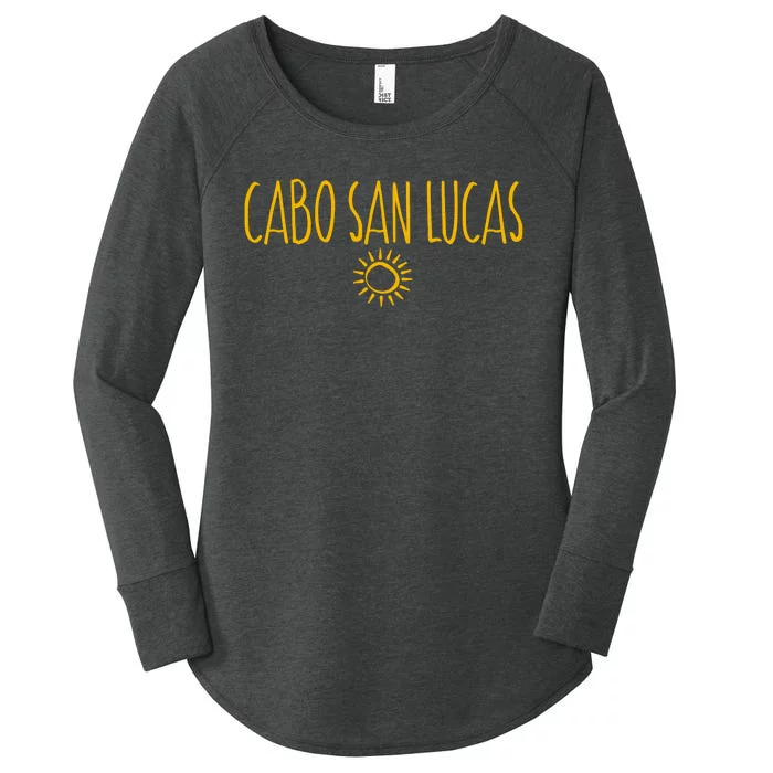 Cabo San Lucas Mexico Sun Drawing Amber Women's Perfect Tri Tunic Long Sleeve Shirt