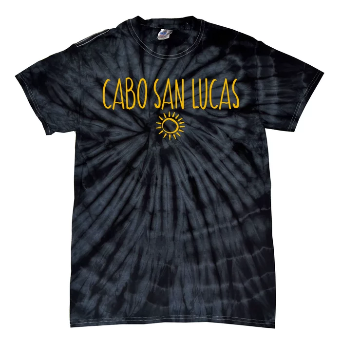 Cabo San Lucas Mexico Sun Drawing Amber Tie-Dye T-Shirt