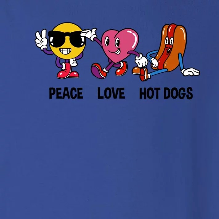 Cute Sausage Lover Peace Love Hot Dogs Gift Toddler Long Sleeve Shirt