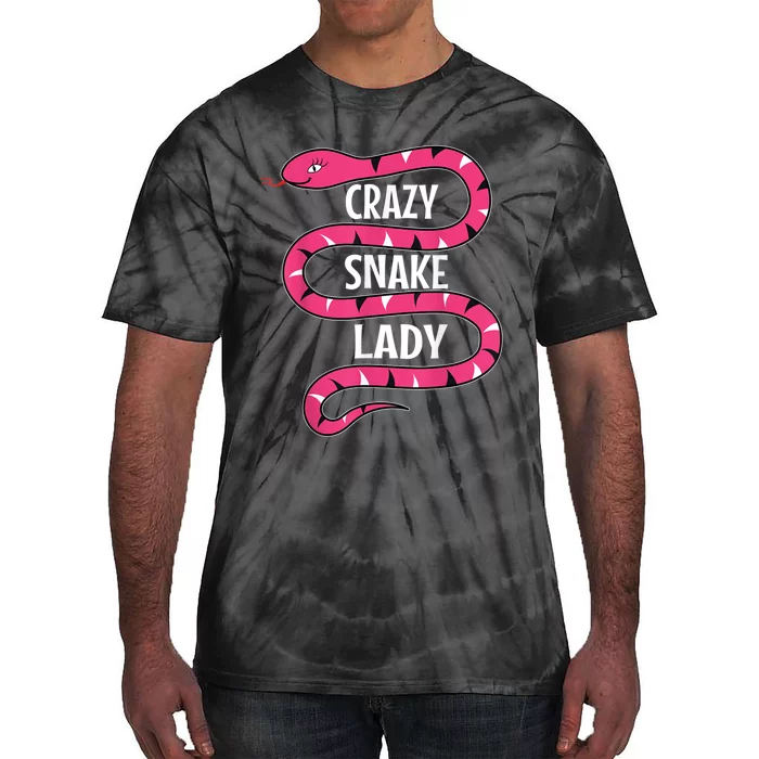 Crazy Snake Lady Reptile Herpetologist Ophiologist Ophiology Tie-Dye T-Shirt