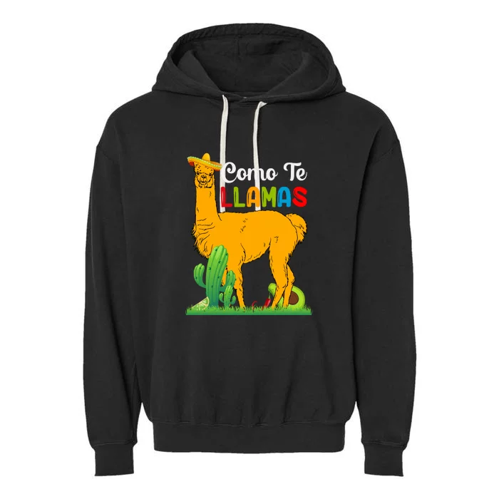 Como Se Llama Funny Cinco De Mayo Animal Lover Gift Mexican Garment-Dyed Fleece Hoodie