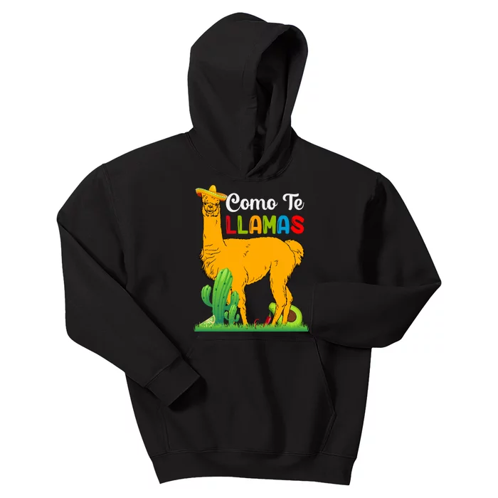 Como Se Llama Funny Cinco De Mayo Animal Lover Gift Mexican Kids Hoodie