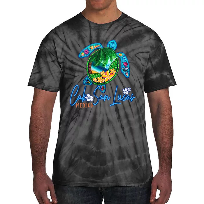 Cabo San Lucas Sea Turtle Mexico Vacation Family Trip Tie-Dye T-Shirt