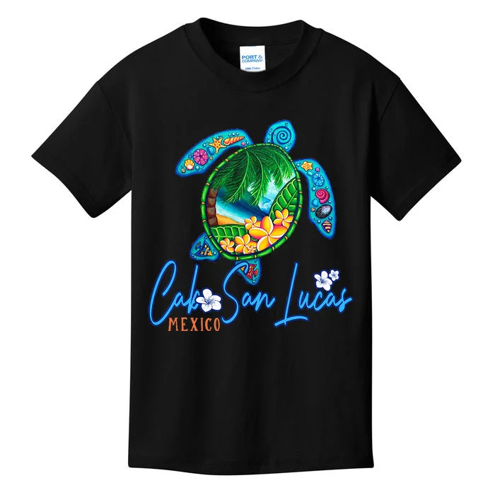 Cabo San Lucas Sea Turtle Mexico Vacation Family Trip Kids T-Shirt