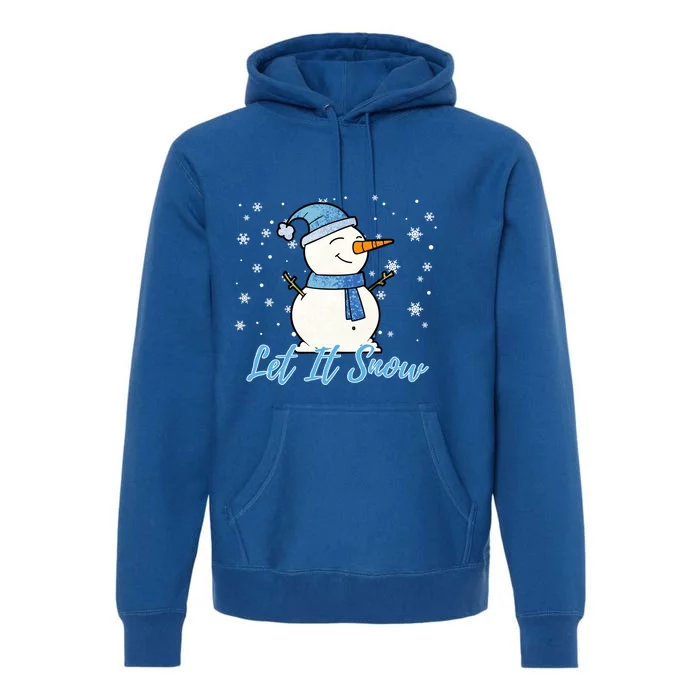 Cute Snow Let It Snow Christmas Holiday Gift Premium Hoodie